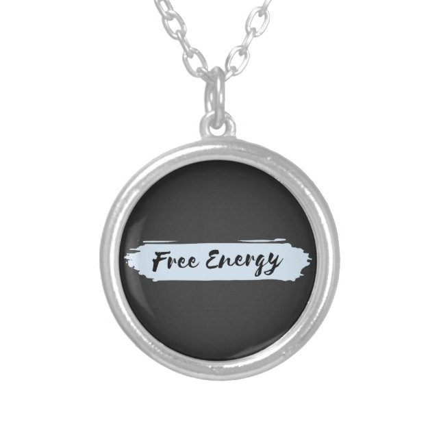 free energy silver plated necklace (Front)
