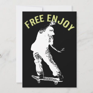 Free Enjoy Retro Urban Skateboarding Announcement