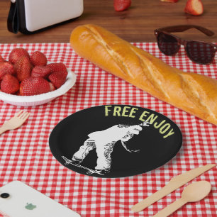 Free Enjoy Retro Urban Skateboarding  Paper Plates