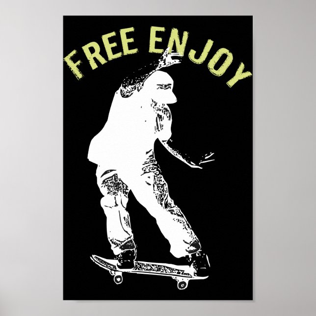 Free Enjoy Retro Urban Skateboarding  Poster (Front)