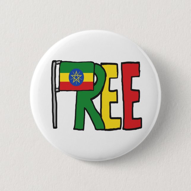 Free Ethiopia Button (Front)
