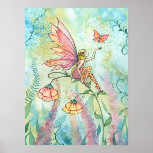 Free Fairy and Butterfly Artwork by Molly Harrison Poster