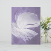 Free Falling feather on purple background (Standing Front)