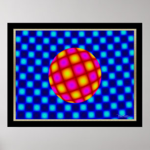 Free Floating Ball Optical Illusion Poster