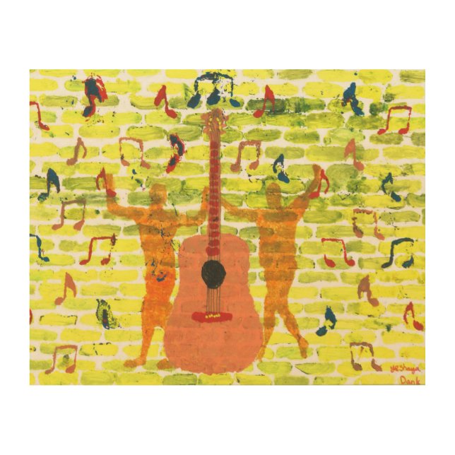 free flowing happiness wood wall art (Front)