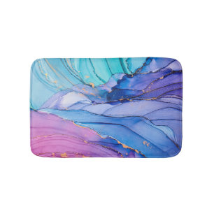 Free-flowing textures, luxury abstract art. bath mat
