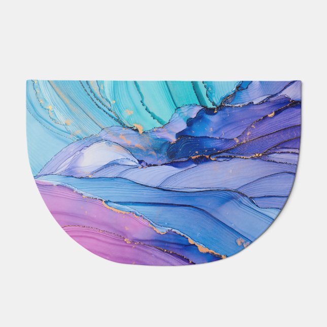 Free-flowing textures, luxury abstract art. doormat (Front)