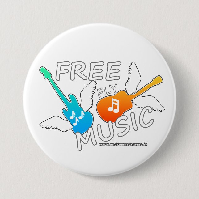 Free Fly Music   Button (Front)