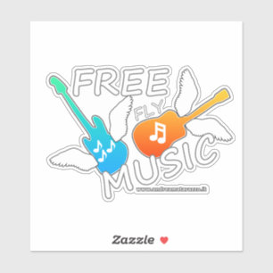Free Fly Music Sticker