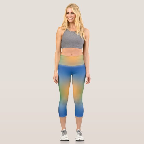 free form gradient on  extra large legging