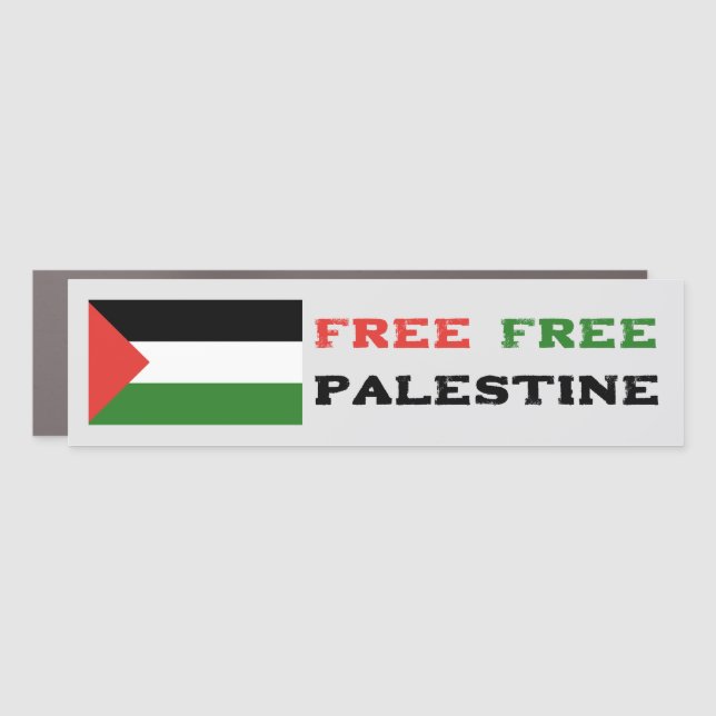 Free Free Palestine Magnet Bumper Sticker (Front)