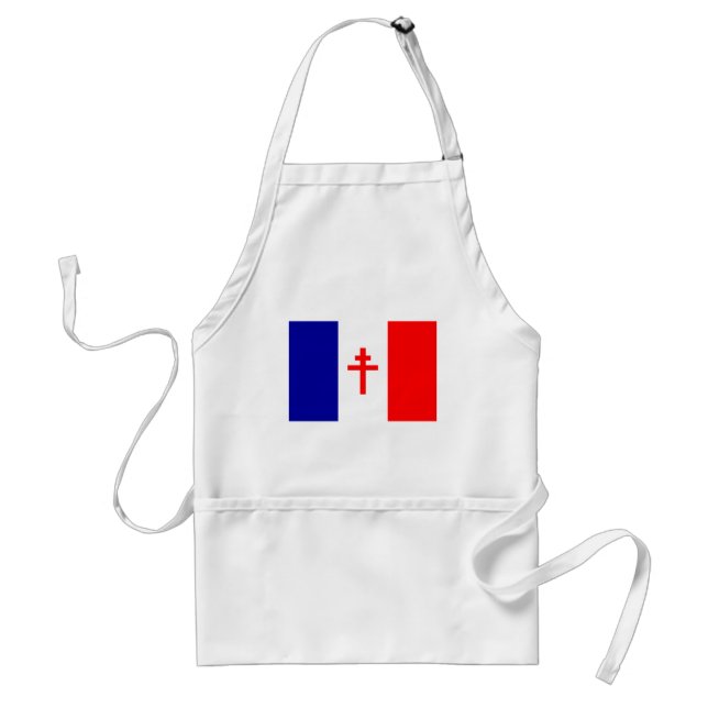Free French Forces Flag Adult Apron (Front)