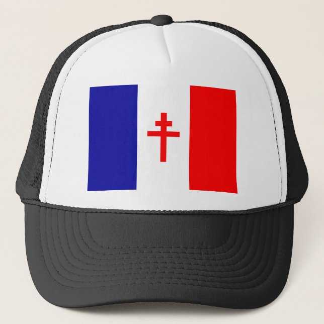 Free French Forces Flag Trucker Hat (Front)