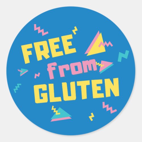 Free from Gluten Round Stickers _ Decals _ Labels