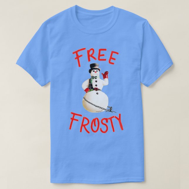Free Frosty Christmas with The kranks Christmas Gi T-Shirt (Design Front)