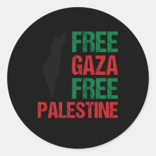 Free Gaza Free Palestine Classic Round Sticker