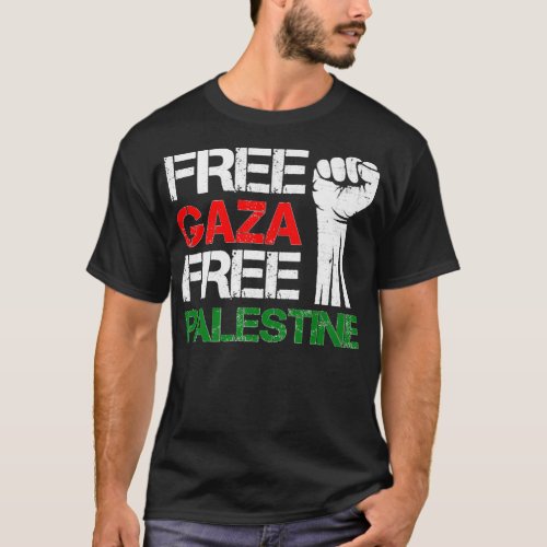 Free Gaza Free Palestine We Stand With Palestinian T_Shirt