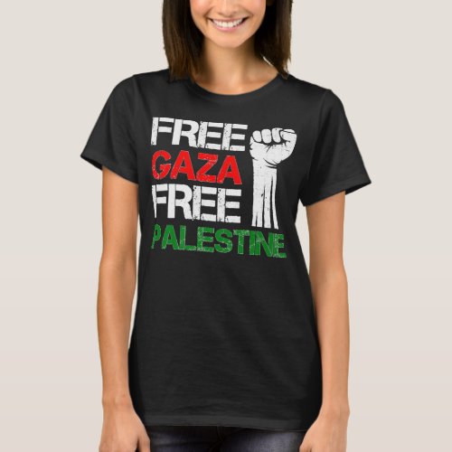 Free Gaza Free Palestine We Stand With Palestinian T_Shirt