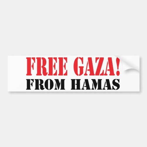 Free GAZA From HAMAS Bumper Sticker