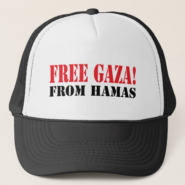 Free GAZA From HAMAS Trucker Hat (Front)