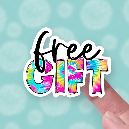 Free Gift Bright Tie Dye Small Business Mailing Sticker