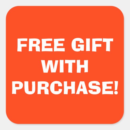 Free Gift With Purchase Sticker | Zazzle.com