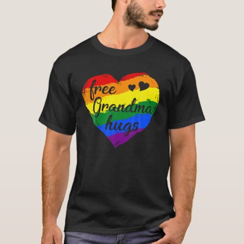 Free Grandma Hugs LGBT Free Grandma Hugs Kids T_Shirt