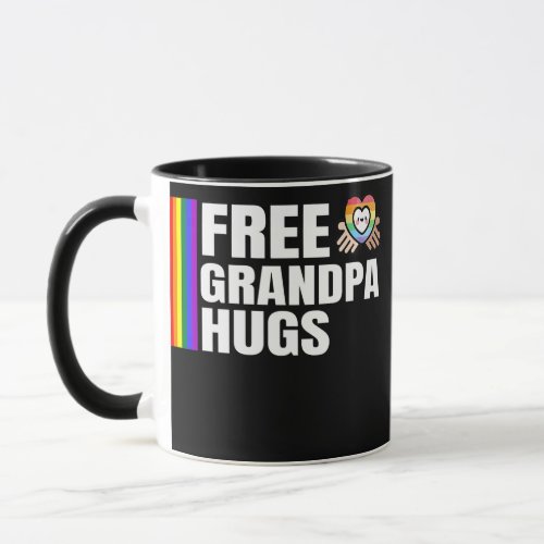 Free Grandpa Hugs Gay Pride Month Ally LGBTQ Mug