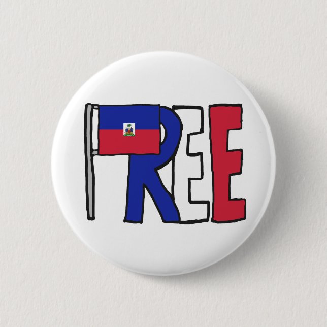 Free Haiti Button (Front)