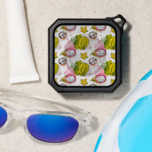 Free Hand Textured Fruit Pattern Bluetooth Speaker