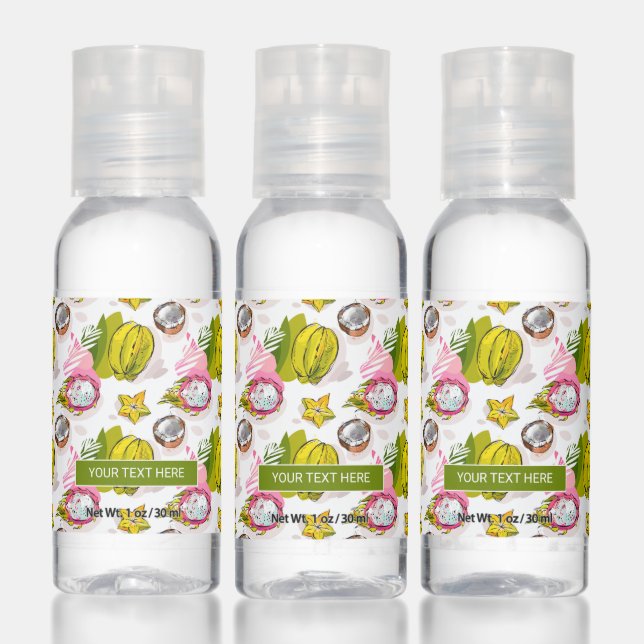 Free Hand Textured Fruit Pattern Hand Sanitizer (Set)