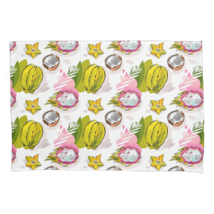 Free Hand Textured Fruit Pattern Pillow Case
