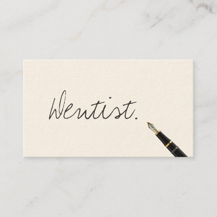 Free Handwriting Script Dentist Business Card | Zazzle.com