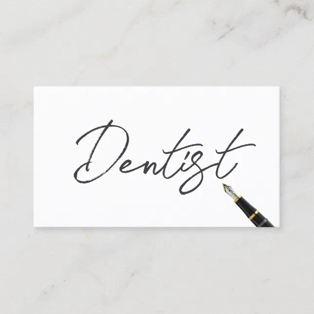 Free Handwriting Script Dentist Business Card | Zazzle