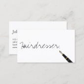 Free Handwriting Script Hairdresser Business Card (Front/Back)