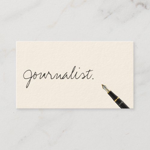 Free Handwriting Script Journalist Business Card