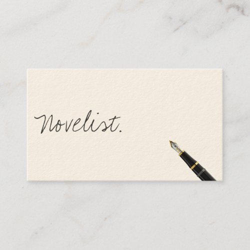 Free Handwriting Script Novelist Business Card