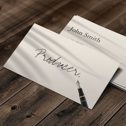 Free Handwriting Script Producer Business Card