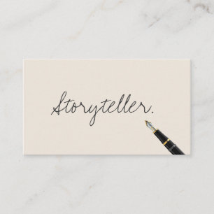 Free Handwriting Script Storyteller Business Card