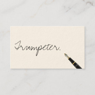 Free Handwriting Script Trumpeter Business Card