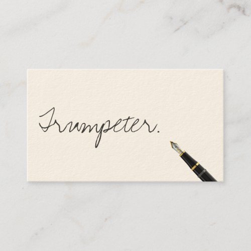 Free Handwriting Script Trumpeter Business Card