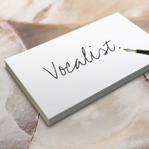 Customizable Free Handwriting Script Vocalist Business Card