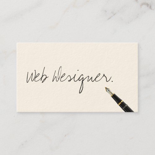 Free Handwriting Script Web Design Business Card