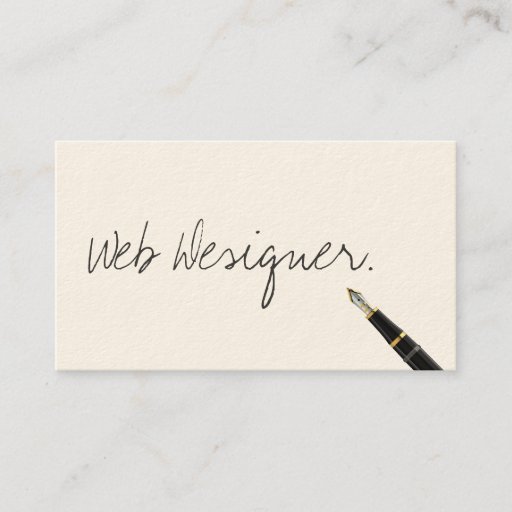 Customizable Free Handwriting Script Web Design Business Card