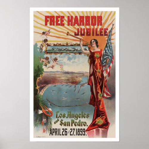 Free Harbor Jubilee 1899 Vintage Advertising Poster