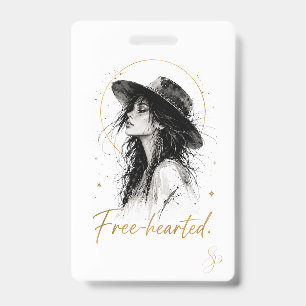 Free-hearted. Special Edition Badge Boho Art