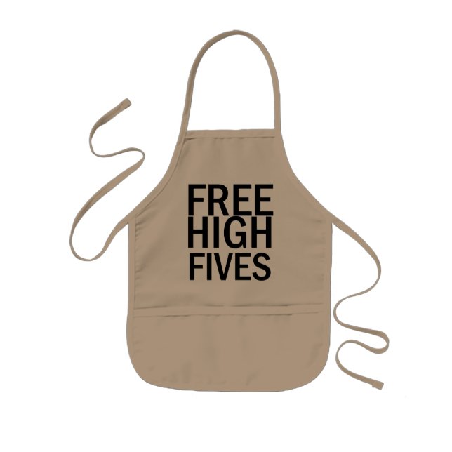 Free High Fives Kids' Apron (Front)