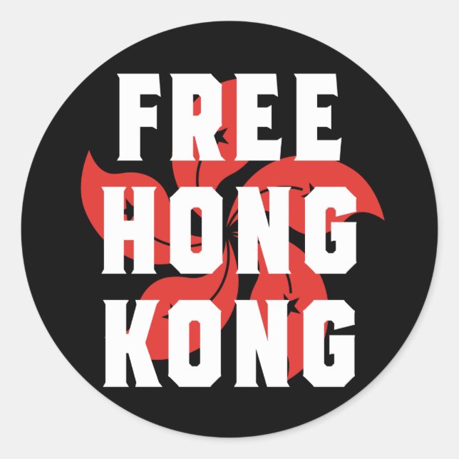 Free Hong Kong Classic Round Sticker (Front)