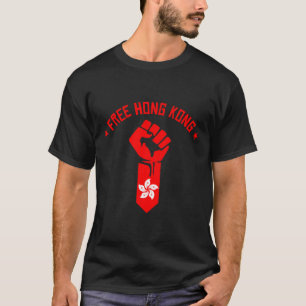 Free Hong Kong - Resist Fist With Hong Kong Flag  T-Shirt