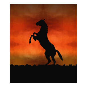 Free Horse At Sunset Photo Print
